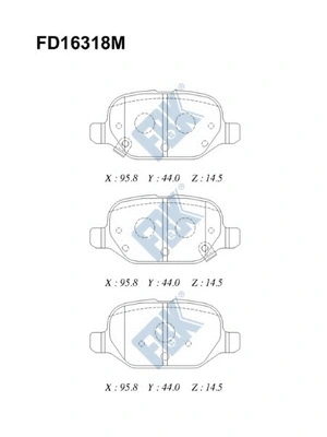 Brake Pad Set, disc brake (FD16318M)