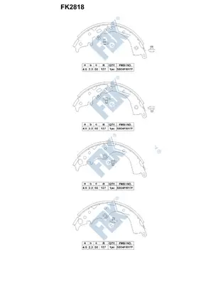 Brake Shoe Set (FK2818)
