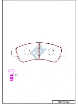 Brake Pad Set, disc brake (FD12020A)