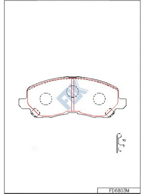 Brake Pad Set, disc brake (FD6803M)