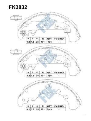 Brake Shoe Set (FK3832)