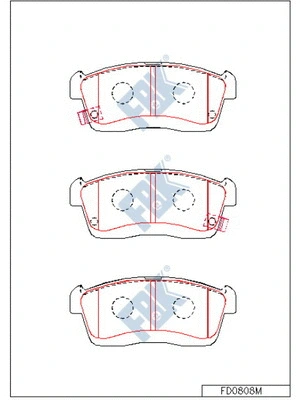 Brake Pad Set, disc brake (FD0808M)
