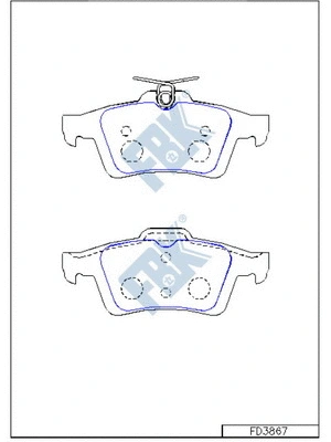 Brake Pad Set, disc brake (FD3867)