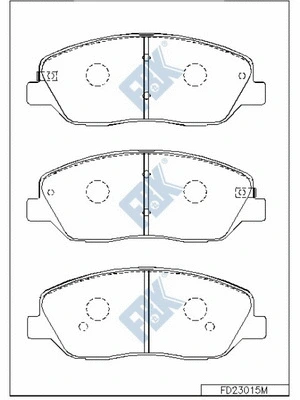 Brake Pad Set, disc brake (FD23015M)