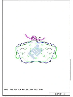 Brake Pad Set, disc brake (FD11004S)
