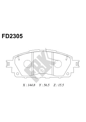 Brake Pad Set, disc brake (FD2305)