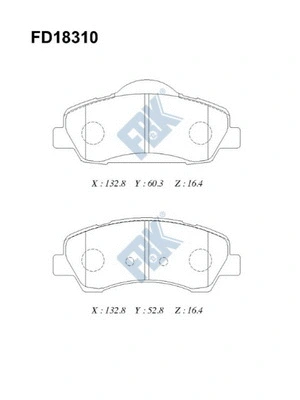 Brake Pad Set, disc brake (FD18310)