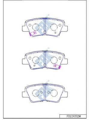 Brake Pad Set, disc brake (FD23052M)