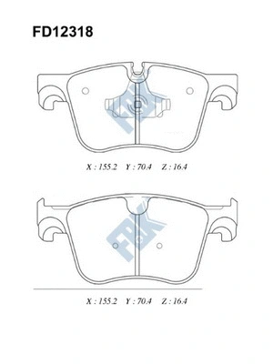 Brake Pad Set, disc brake (FD12318)