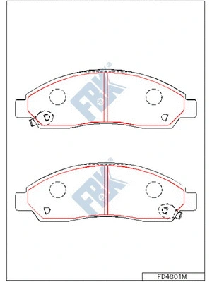 Brake Pad Set, disc brake (FD4801M)