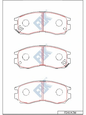 Brake Pad Set, disc brake (FD6043M)