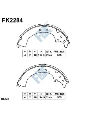 Brake Shoe Set (FK2284)