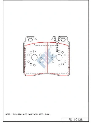 Brake Pad Set, disc brake (FD11012S)