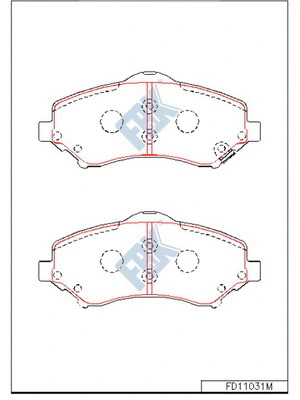 Brake Pad Set, disc brake (FD11031M)