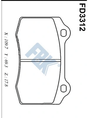Brake Pad Set, disc brake (FD3312)