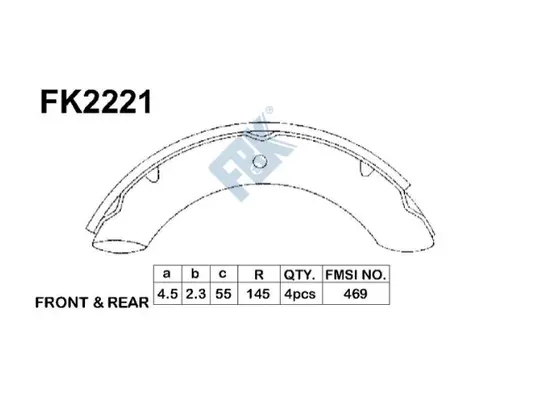 Brake Shoe Set (FK2221)