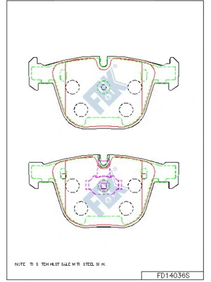 Brake Pad Set, disc brake (FD14036S)