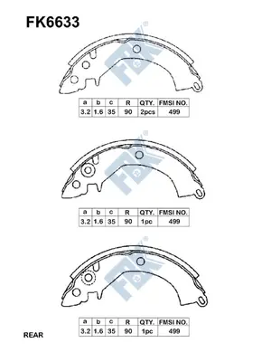 Brake Shoe Set (FK6633)
