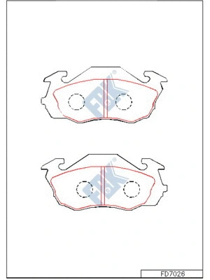 Brake Pad Set, disc brake (FD7026)