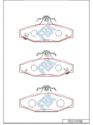 Brake Pad Set, disc brake (FD21045M)