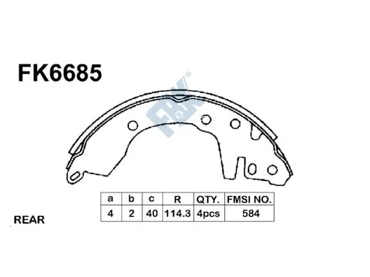 Brake Shoe Set (FK6685)