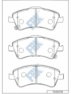 Brake Pad Set, disc brake (FD2847M)