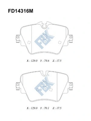 Brake Pad Set, disc brake (FD14316M)