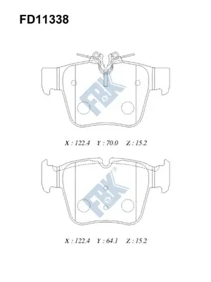 Brake Pad Set, disc brake (FD11338)