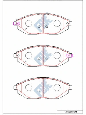 Brake Pad Set, disc brake (FD35036M)
