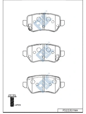 Brake Pad Set, disc brake (FD23301MA)