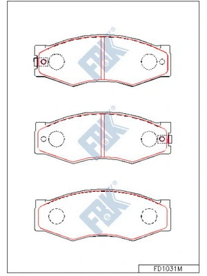 Brake Pad Set, disc brake (FD1031M)