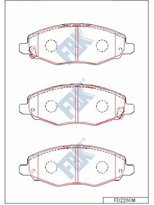 Brake Pad Set, disc brake (FD2260M)