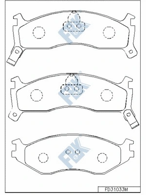 Brake Pad Set, disc brake (FD31033M)