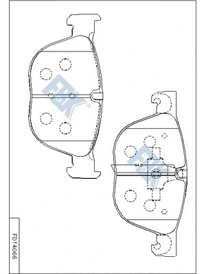 Brake Pad Set, disc brake (FD14066)
