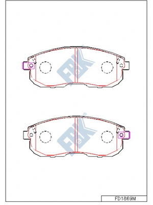 Brake Pad Set, disc brake (FD1869M)