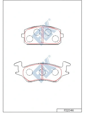 Brake Pad Set, disc brake (FD2046)
