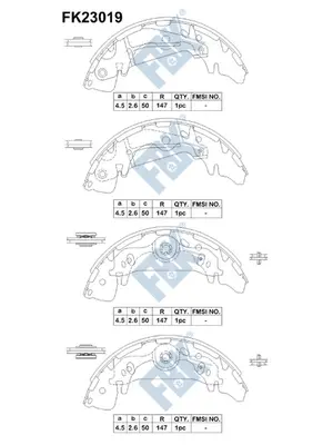 Brake Shoe Set (FK23019)