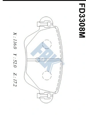 Brake Pad Set, disc brake (FD3308M)