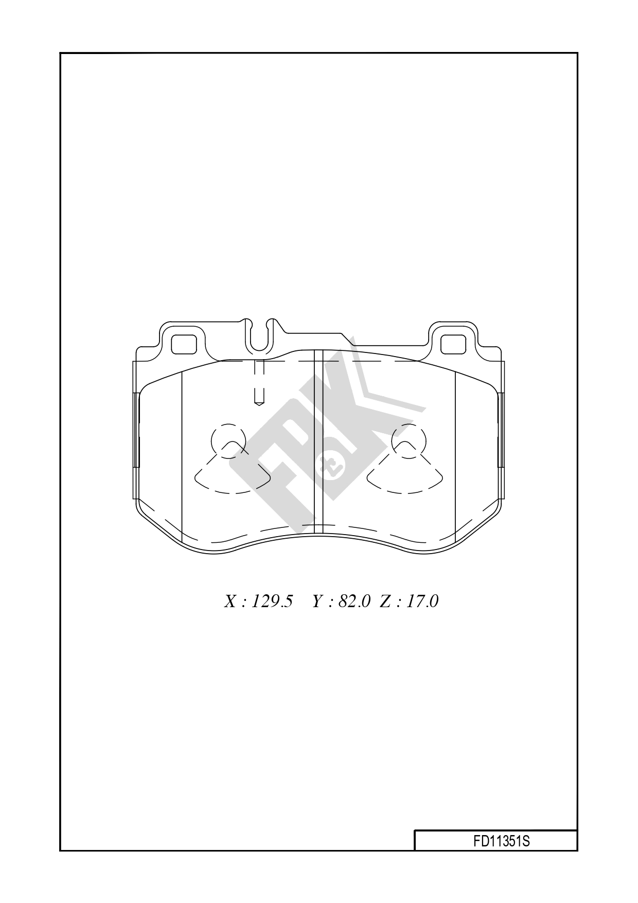 Brake Pad Set, disc brake (FD11351S)