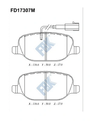 Brake Pad Set, disc brake (FD17307M)