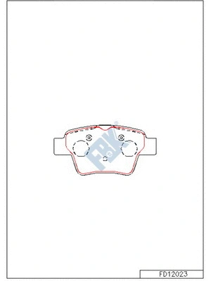 Brake Pad Set, disc brake (FD12023)