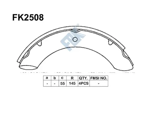 Brake Shoe Set (FK2508)
