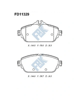 Brake Pad Set, disc brake (FD11329)