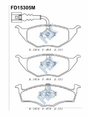 Brake Pad Set, disc brake (FD15305M)