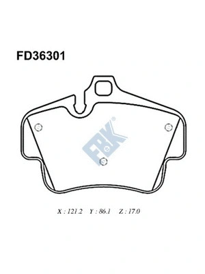 Brake Pad Set, disc brake (FD36301)