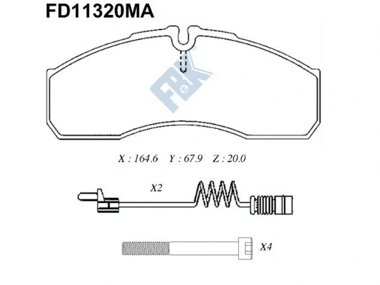 Brake Pad Set, disc brake (FD11320MA)