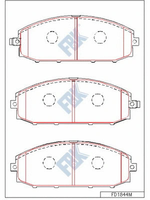 Brake Pad Set, disc brake (FD1844M)