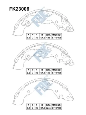 Brake Shoe Set (FK23006)