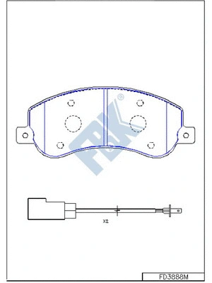 Brake Pad Set, disc brake (FD3888M)