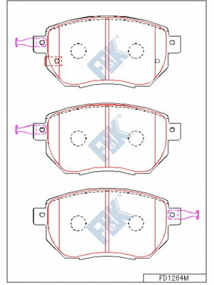 Brake Pad Set, disc brake (FD1264M)
